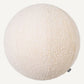 Coussin rond bouclé crème L