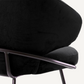 Chaise de salle à manger en veloirs noir