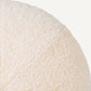 Coussin rond bouclé crème L