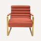 Fauteuil en tissu orange