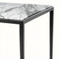 Table d'appoint en bronze et marbre blanc