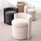 Tabouret molletonné crème