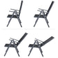 Ensemble de jardin 9 pièces Bern anthracite en aluminium