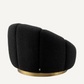 Fauteuil pivotant bouclé noir