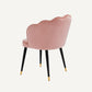 Chaise de salle à manger en velours rose