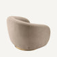 Fauteuil pivotant en tissu sable