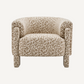 Fauteuil en tissu leopard