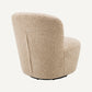 Fauteuil pivotant molletonné sable