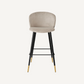 Chaise de bar en velours beige
