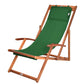 Transat pliable en bois d'acacia vert pour jardin