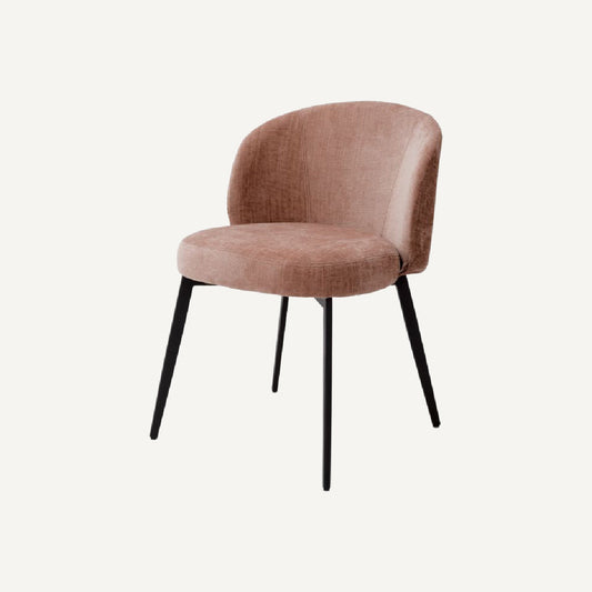 Chaise de salle à manger en tissu rose (lot de 2)
