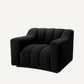 Fauteuil bouclé noir