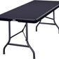 Table pliante anthracite 183x76 cm en plastique résistant