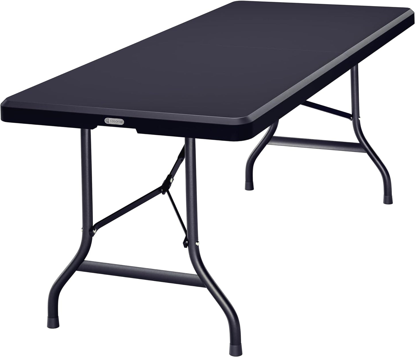 Table pliante anthracite 183x76 cm en plastique résistant