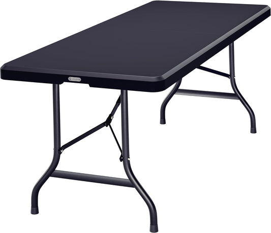 Table pliante anthracite 183x76 cm en plastique résistant