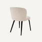 Chaise de salle à manger en tissu blanc écru