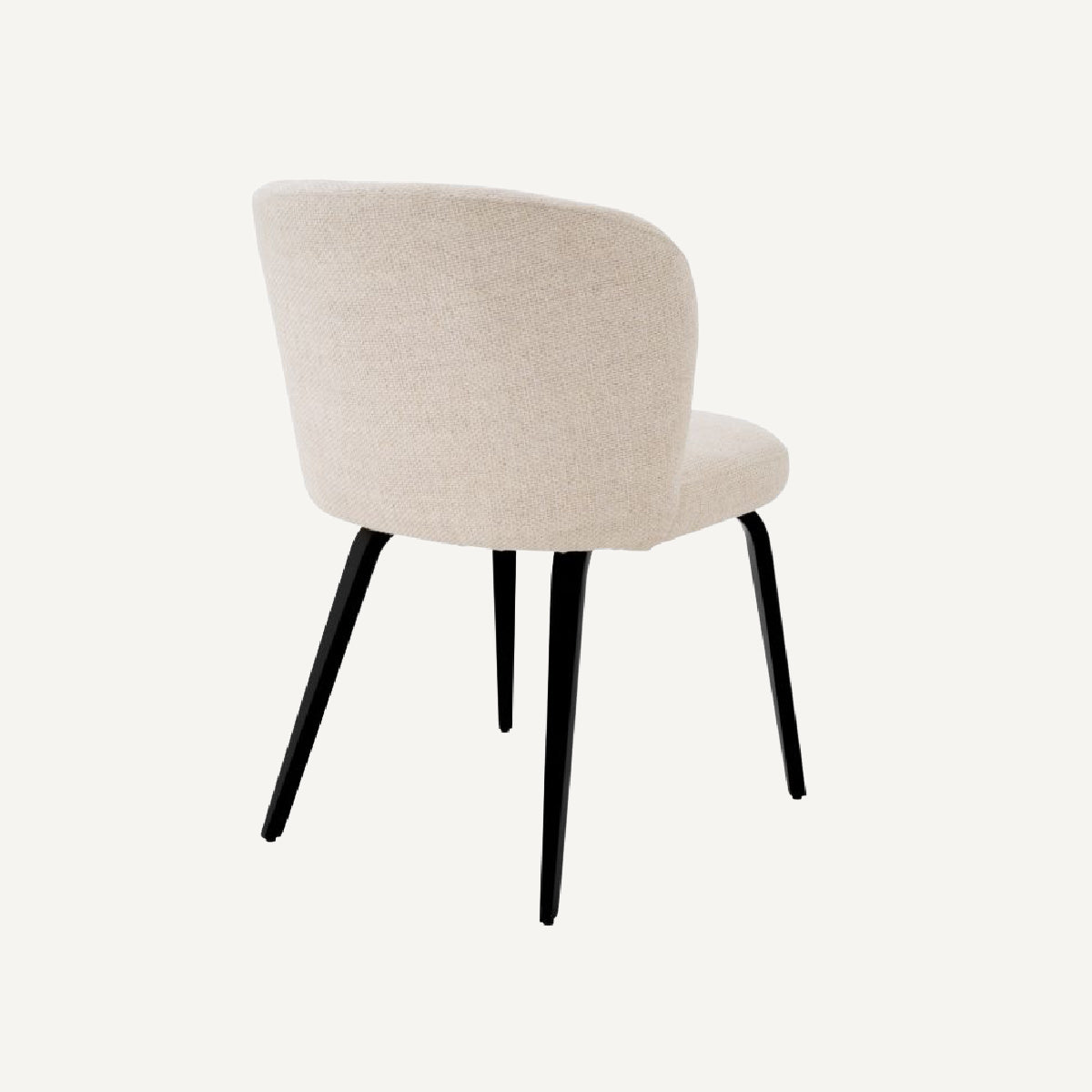 Chaise de salle à manger en tissu blanc écru
