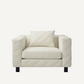 Fauteuil en tissu crème