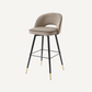 Chaise de bar en velours greige (lot de 2)