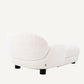 Fauteuil long en tissu blanc cassé