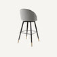 Chaise de bar en velours gris clair (lot de 2)