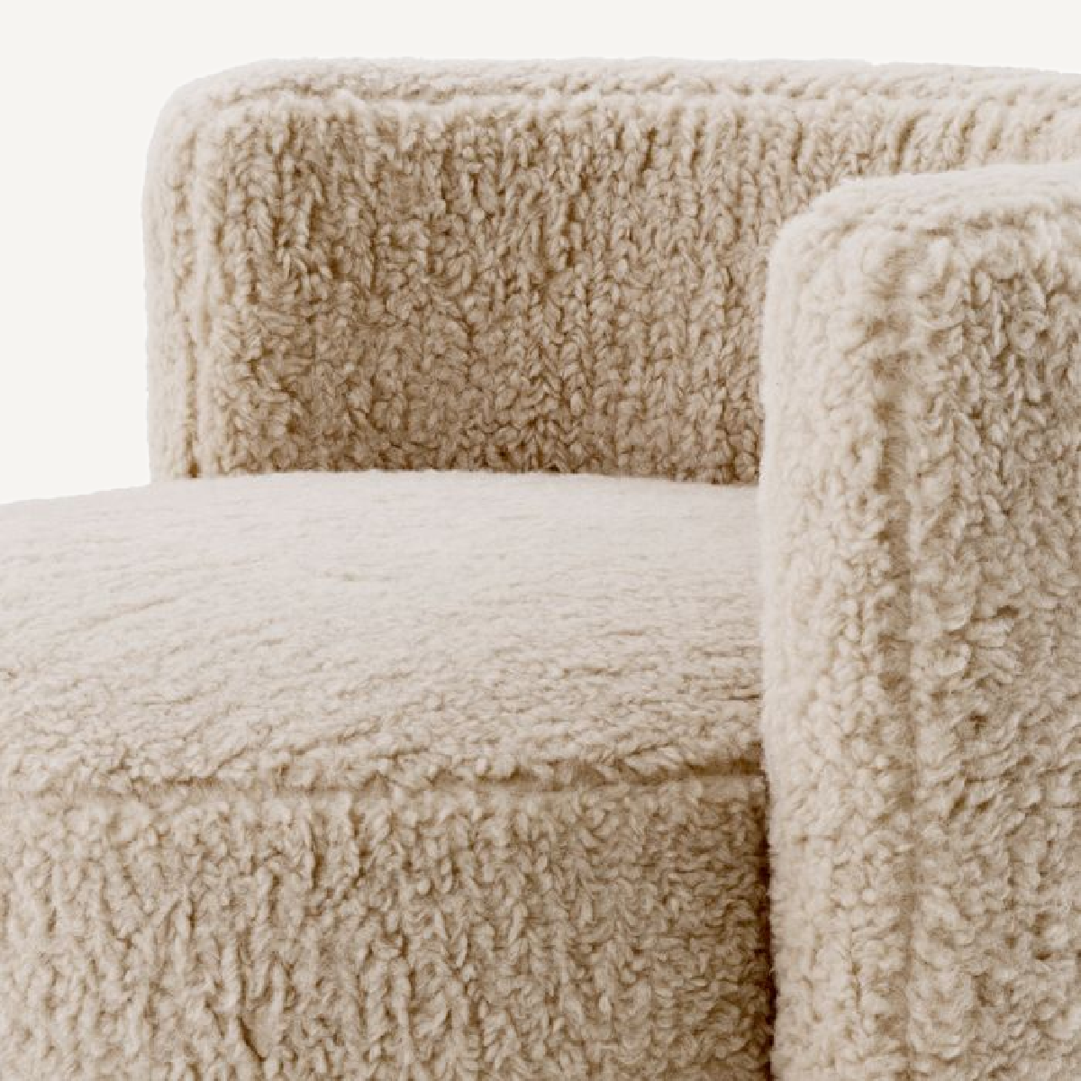 Tabouret molletonné crème