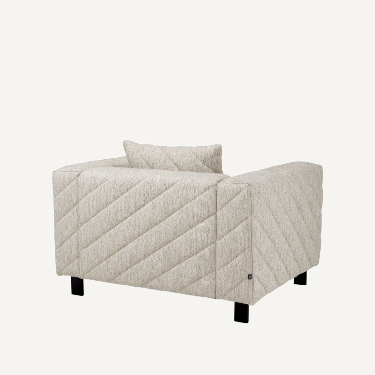 Fauteuil en tissu gris clair