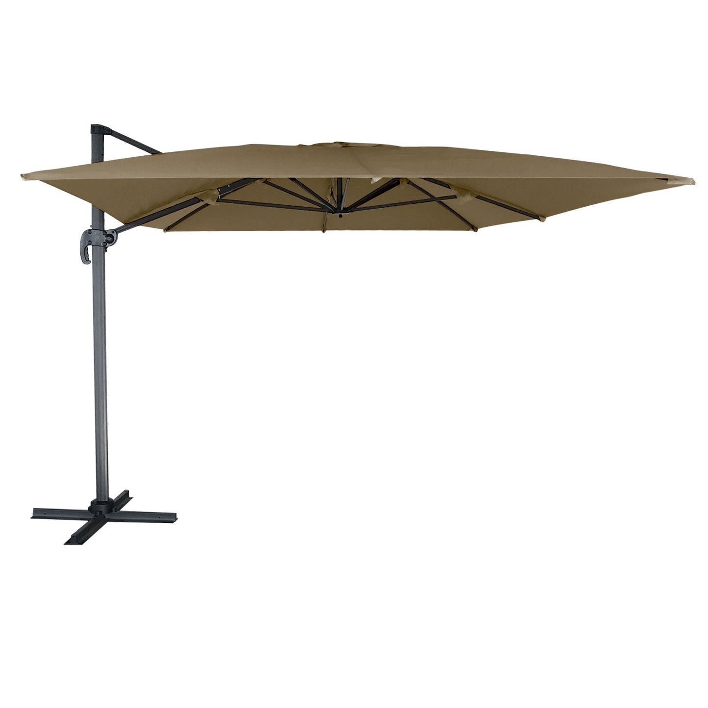 Parasol déporté MOLOKAI rectangulaire 3x4 m taupe