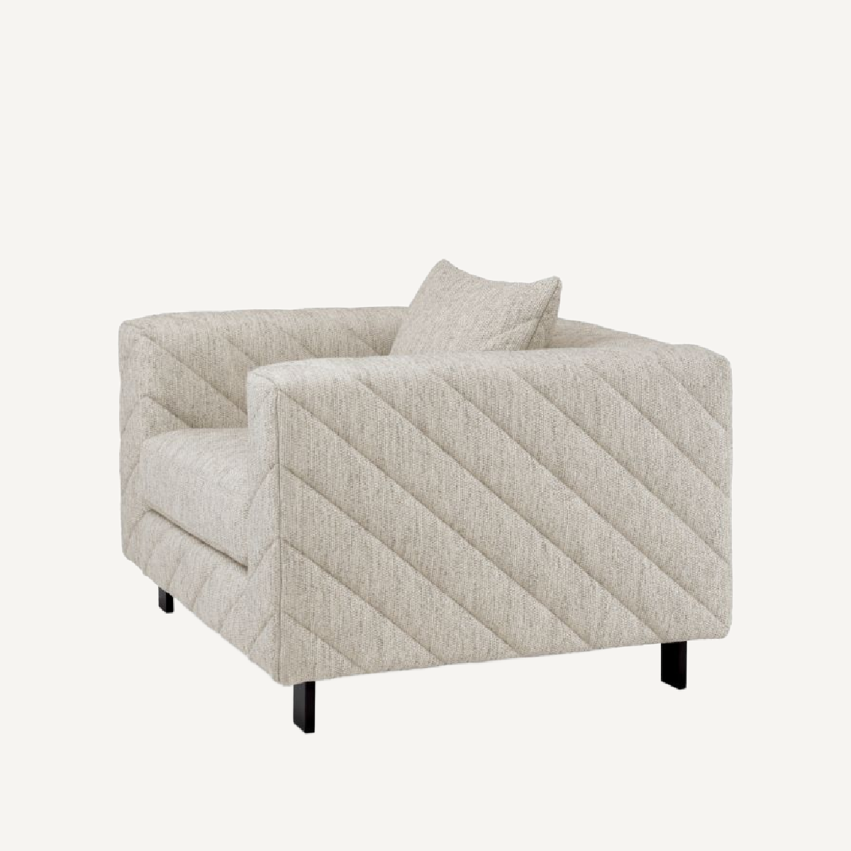 Fauteuil en tissu gris clair