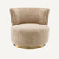 Fauteuil pivotant molletonné beige