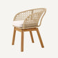 Chaise extérieure en cordage crème