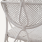 Chaise de salle à manger blanche en rotin