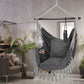 Fauteuil suspendu anthracite 170x100x150 cm avec coussin confortable