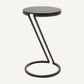 Table d'appoint en bronze et verre fumé