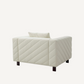 Fauteuil en tissu crème