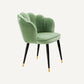 Chaise de salle à manger en velours vert