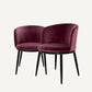 Chaise de salle à manger en velours violet (lot de 2)