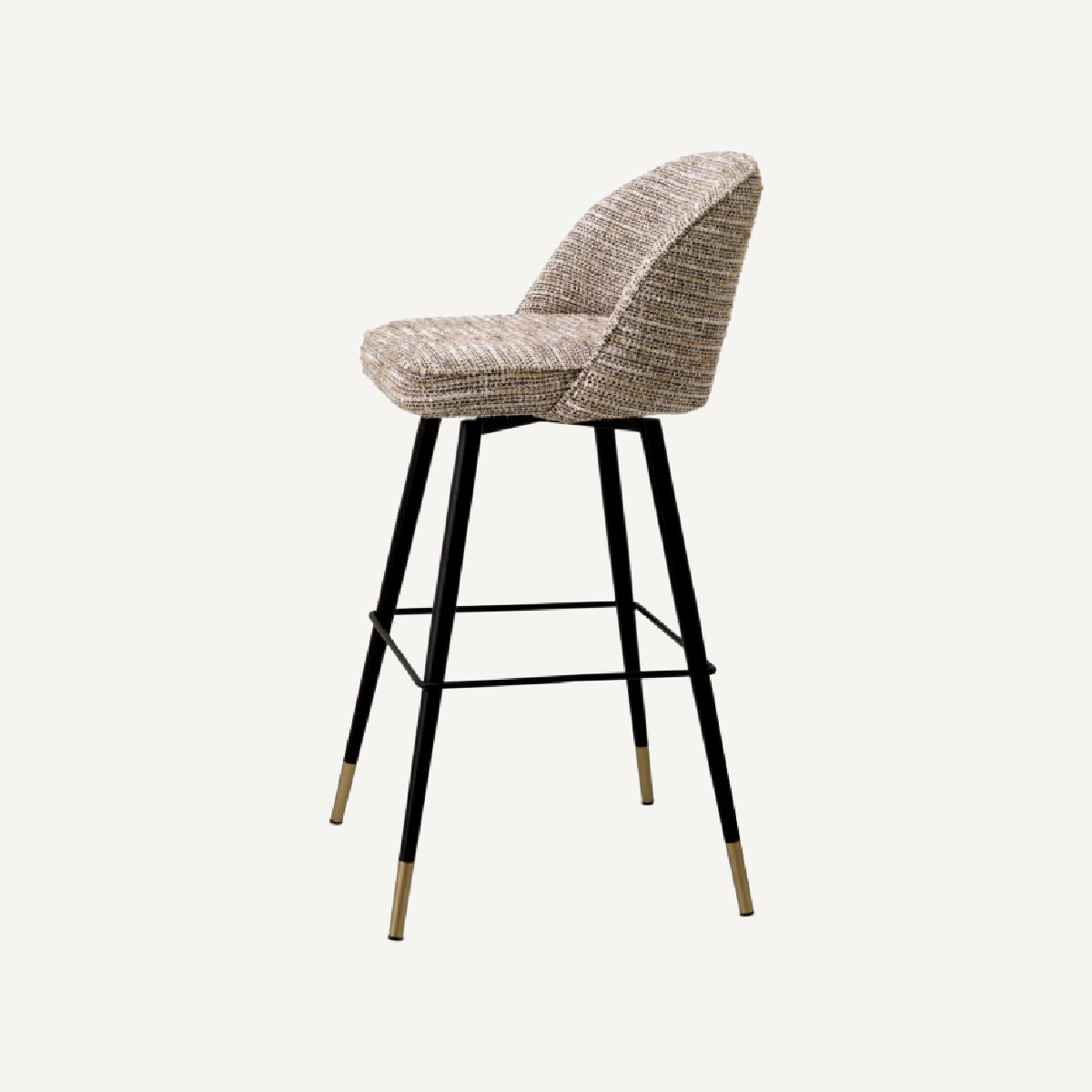 Chaise de bar en tissu beige (lot de 2)