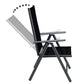 Ensemble de jardin Bern anthracite en aluminium 9 pièces