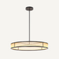 Lustre en bronze et verre mat L