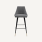 Chaise de bar en tissu gris