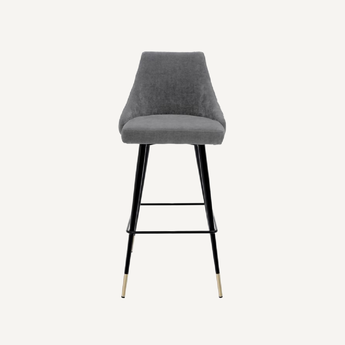 Chaise de bar en tissu gris