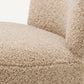 Fauteuil pivotant molletonné sable