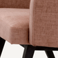 Chaise de salle à manger en tissu rose