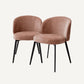 Chaise de salle à manger en tissu rose (lot de 2)