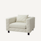 Fauteuil en tissu crème