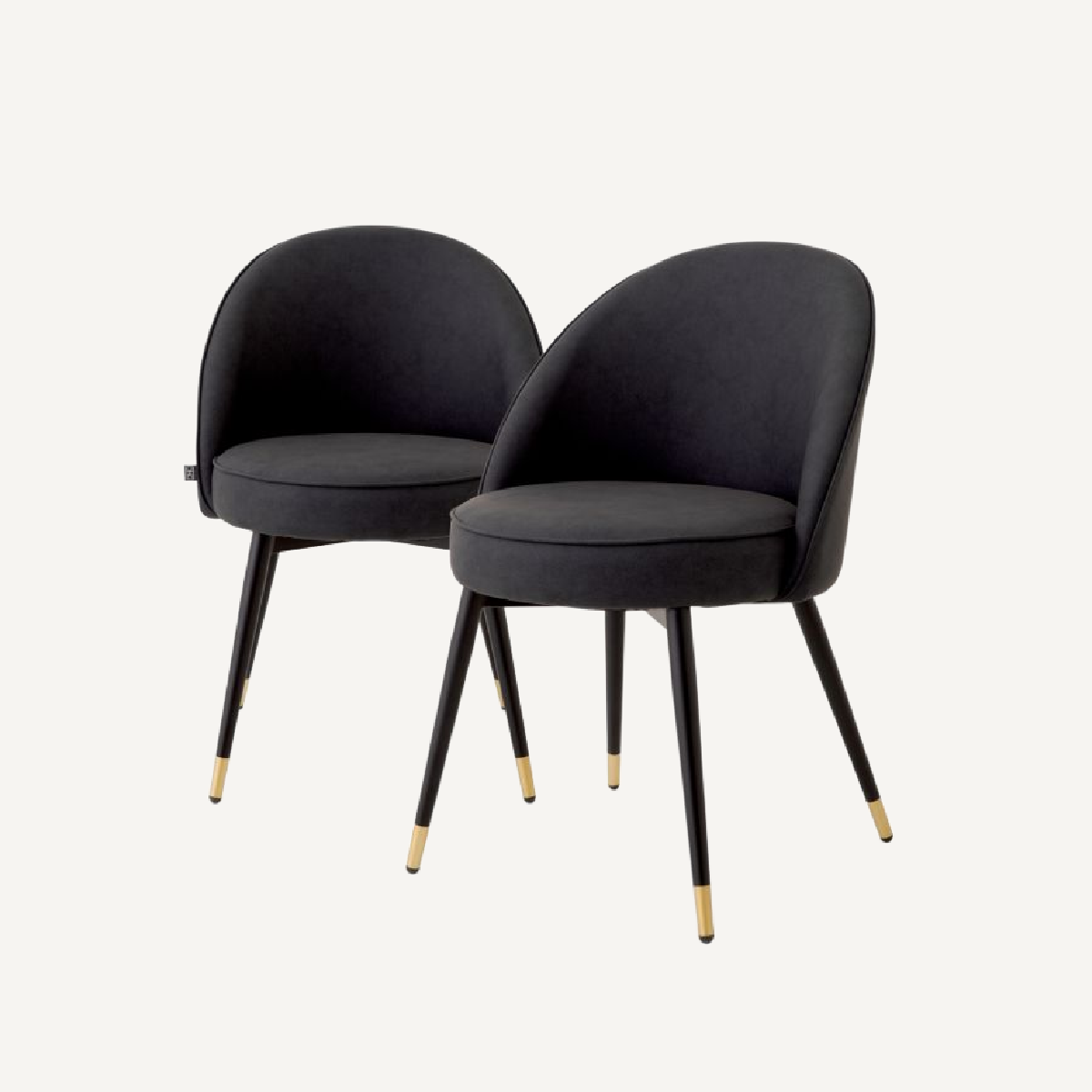 Chaise de salle à manger en similcuir gris (lot de 2)