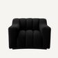 Fauteuil bouclé noir