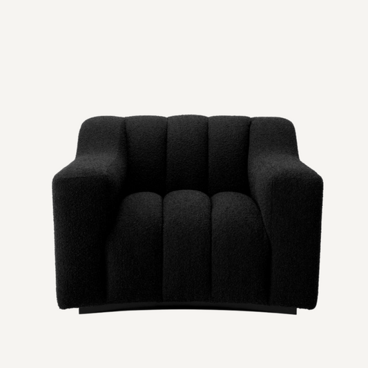 Fauteuil bouclé noir