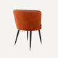 Chaise de salle à manger en velours orange